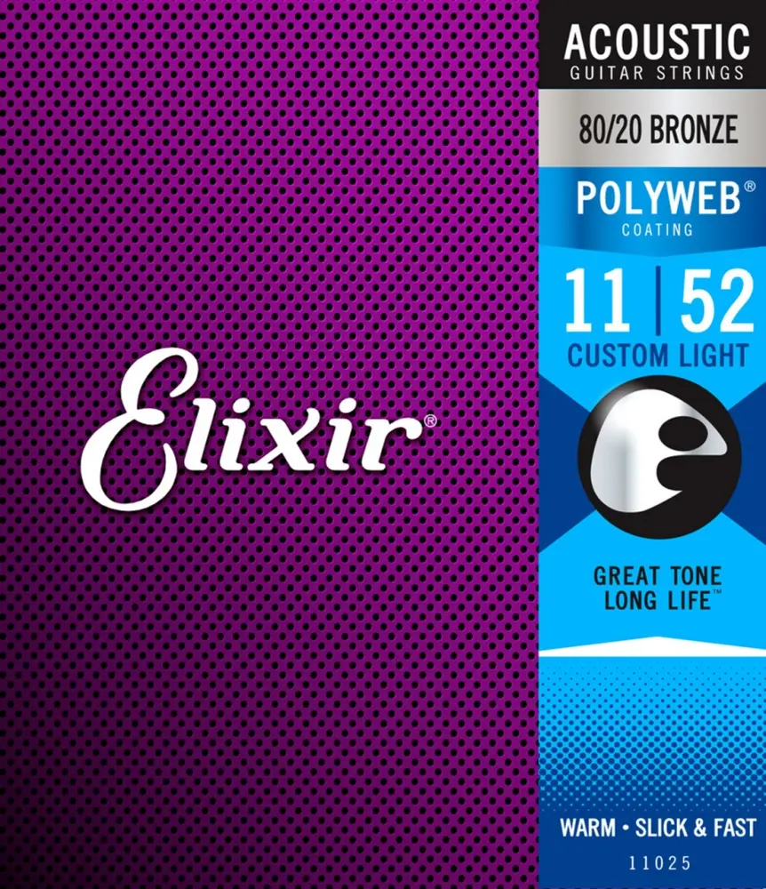 Elixir 11025 Encordadura para Guitarra Acustica Calibre 11-52 Poliweb