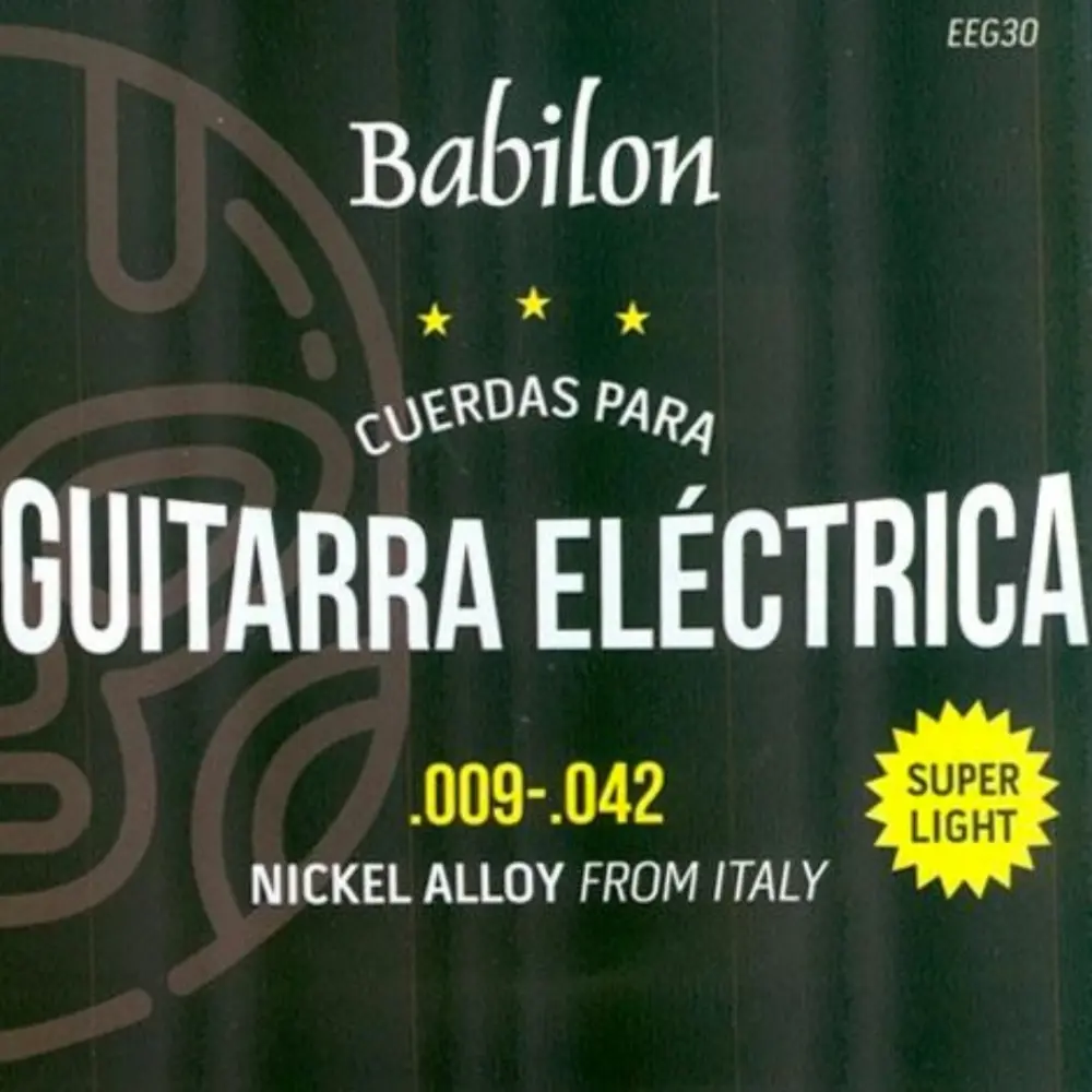 Babilon EEG30/009 Encordadura para Guitarra Eléctrica de Niquel 0.009-0.042