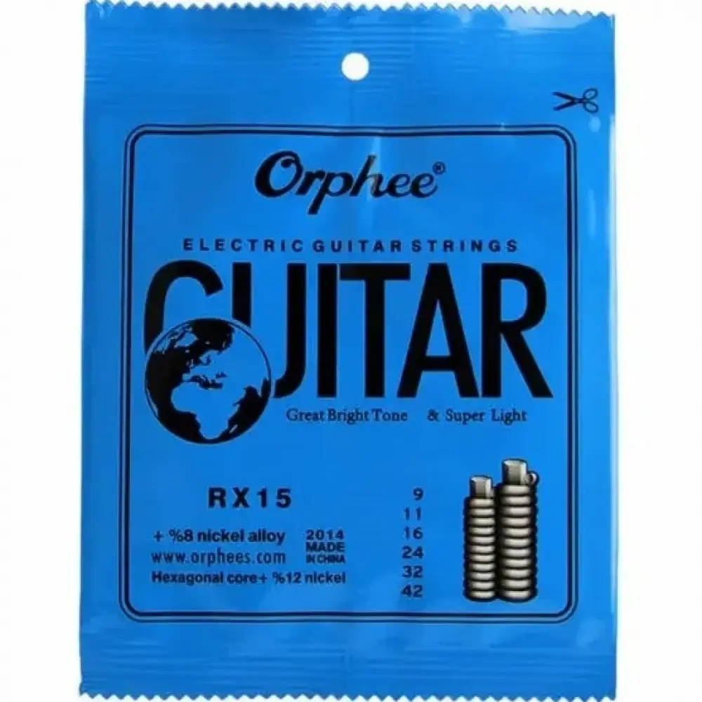 Orphee RX15 Encordadura para Guitarra Eléctrica 9-42