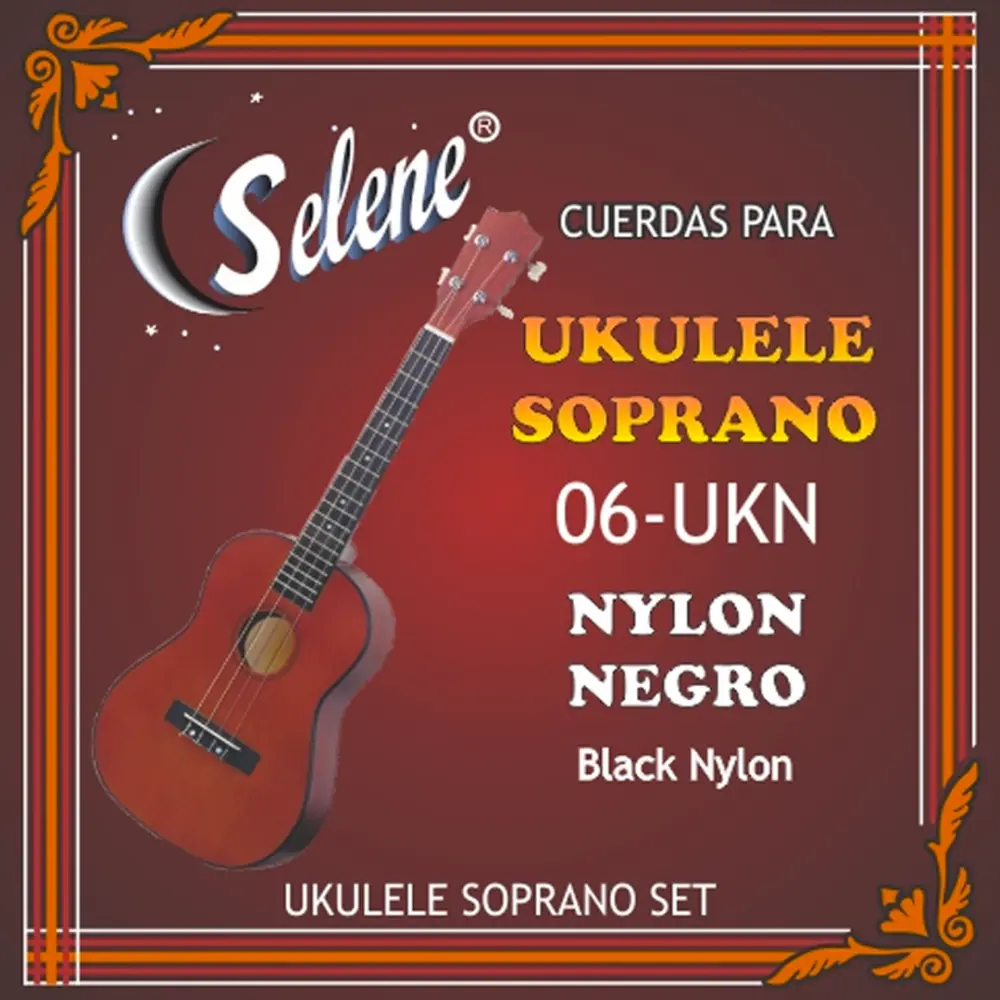 Selene 06 UKN Encordadura para Ukulele Soprano Nylon Negro