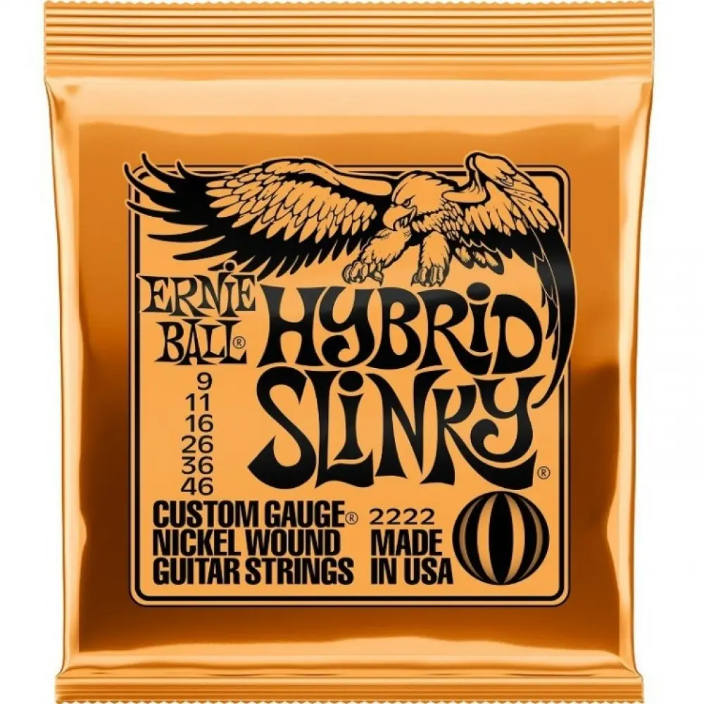 Ernie Ball 2222 Encordadura Hybrid Slinky para Guitarra Eléctrica