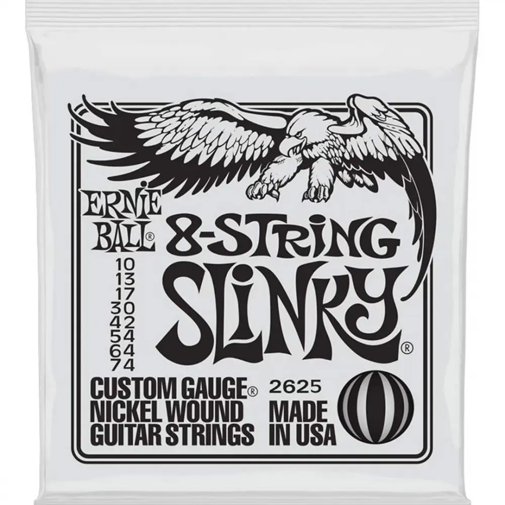 Ernie Ball 2625 Encordadura Ernie Ball Slinky para Guitarra Eléctrica 8 Cuerdas