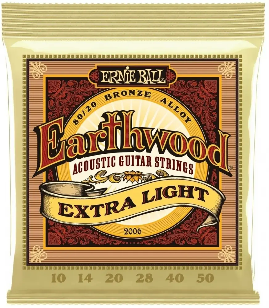 Ernie Ball 2006 Earthwood Encordadura para Guitarra Electroacústica 6 Cuerdas