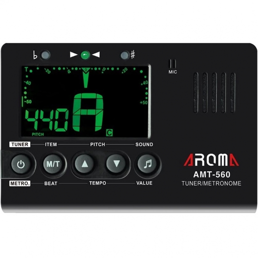 [AMT560] Aroma AMT560 Afinador Con Metronomo y Sensor de Vibracion