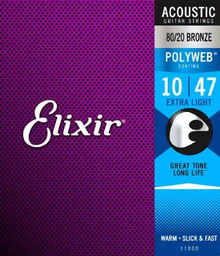 Elixir 11000 Encordadura para Guitarra Eléctrica Calibre 10-47 Poliweb