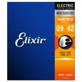 Elixir 12002 Encordadura para Guitarra Eléctrica Calibre 0.009 - 0.042 Nanoweb